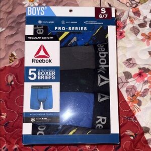 Reebok Kids' Black and Blue Boxer Briefs